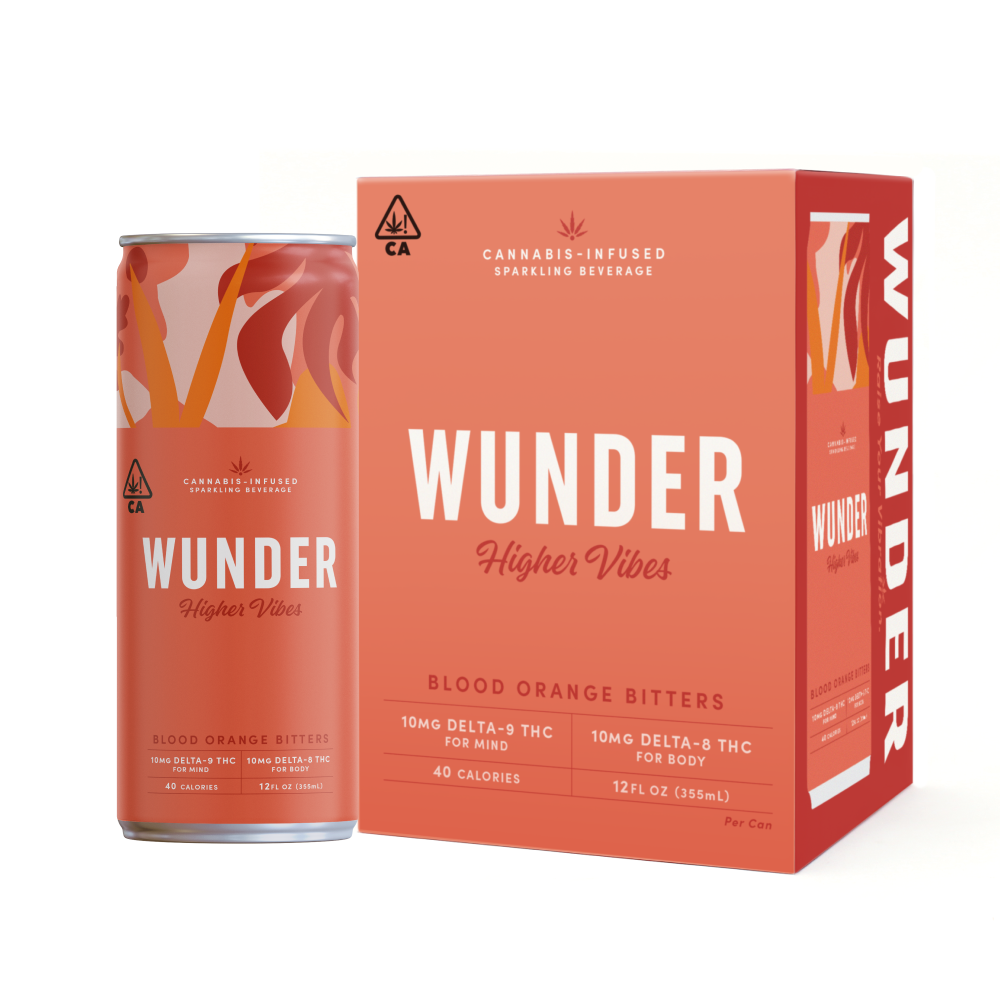 Higher Vibes Blood Orange Bitters 4pk (10mg THC/10mg Delta-8 per can)